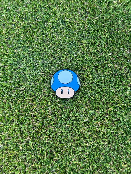 SUPER MARIO Inspired MUSHROOM - Blue Mini Mushroom - Ball Marker
