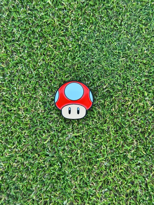 SUPER MARIO Inspired MUSHROOM - Red Super Mushroom - Ball Marker